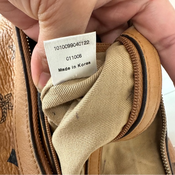 Authentic MCM Visetos big hobo bag cognac - Picture 9 of 11